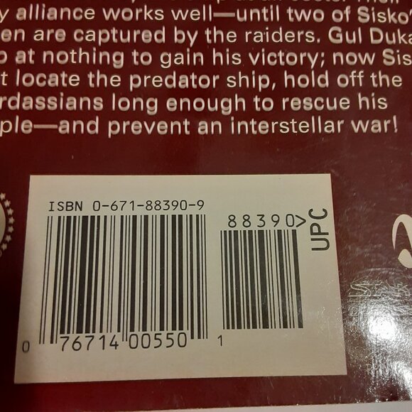 Star Trek Deep Space Nine VTG 90's Paperback Books 7-12 - Picture 6 of 9